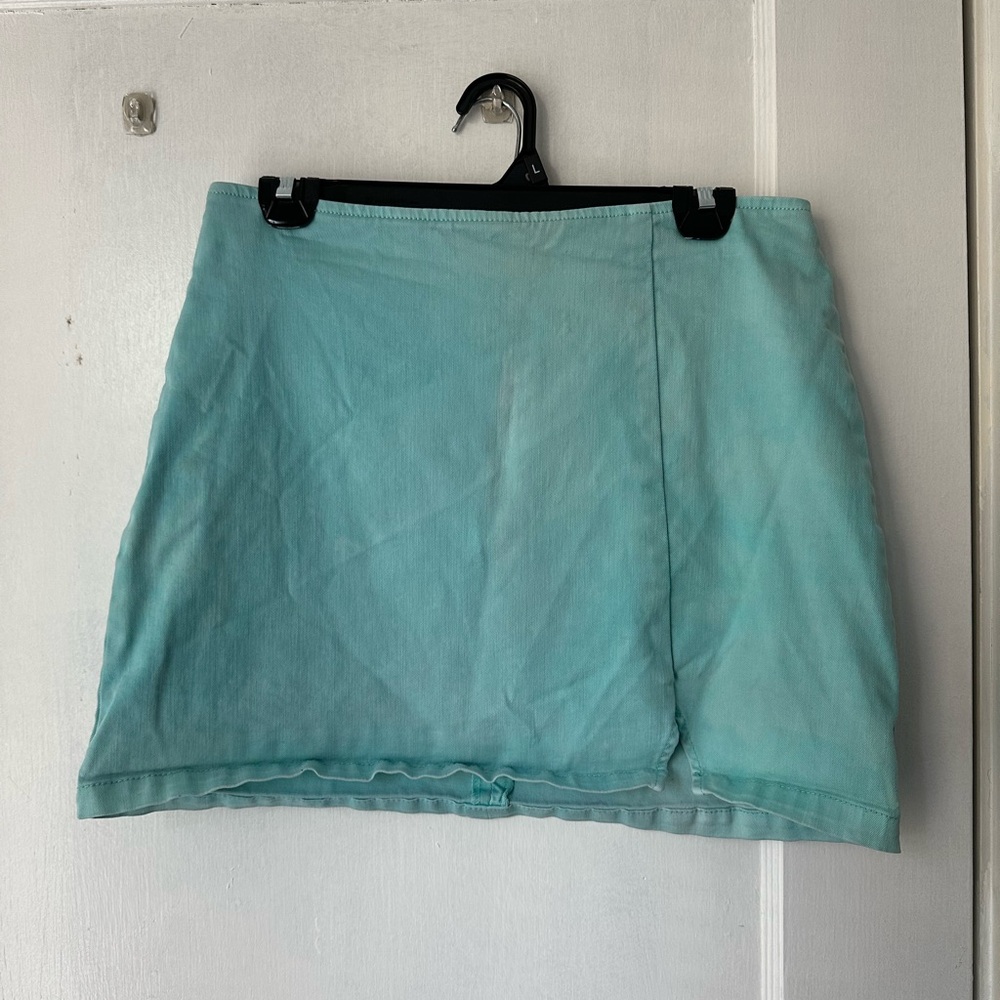 Wild Fable Blue Mini Wrap Skirt for Casual Wear